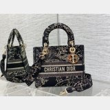 Perfect 1:1 Christian Dior Best Quality Lady Best 24CM Black Bag