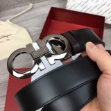 Best Quality Designer Salvatore Ferragamo 35 mm Black Belts