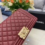 Best Quality CC Le Boy Flap Bag caviar leather 25CM