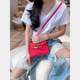 High Quality Best Quality Hermes Epsom Kelly 19/25/28CM Red Bag For Sale