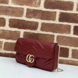 Gucci Best Quality GG Marmont Mini Crossbody Luxury 751526 Red Bag
