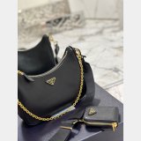 1:1 Clone Prada Best Quality Handbags Outlet Leather Hobo Re-Edition Online