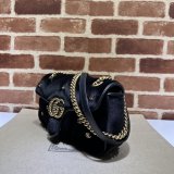 Black Velvet 443497 Gucci GG Marmont Matelassé Shilder Best Quality Bag