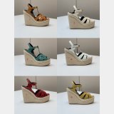 Saint Laurent Best Quality Espadrille Platform Wedge Sandals Heel Shoes