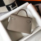 AAA Best Quality Hermes Mini Kelly Grey Bags