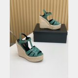 Saint Laurent Best Quality Espadrille Platform Wedge Sandals Heel Shoes