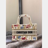 Mini Dior Book Tote Best Quality Oblique Embroidery