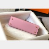 Hermes Outlet 1:1 Best Quality Mini Kelly Pink Handbags