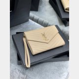 Buy Best Quality YSL Saint Laurent Monogram Clutch 617662 Quilted Grain