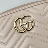 Gucci Best Quality GG Marmont 447632 Pink Shoulder Best Bag