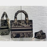 Perfect 1:1 Christian Dior Best Quality Lady Best 24CM Black Bag
