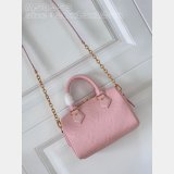 Perfect Pink M47136 Speedy Bandoulière 20 Best Quality Louis Vuitton Bag