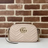 Gucci Best Quality GG Marmont 447632 Pink Shoulder Best Bag