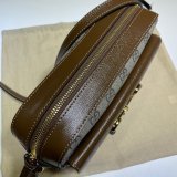 Gucci Best Quality Horsebit 1955 Small Brown or White Leather Shoulder 645454 Bag