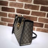UK Gucci Best Quality GG Supreme Padlock Small Shoulder 498156 Bag