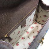 AAA+ Gucci Best Quality 431665 Leather Sylvie Medium Top Handle Bag