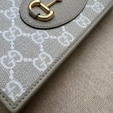 Gucci Best Quality 621892 Horsebit 1955 wallet with chain Top Quality GG Supreme