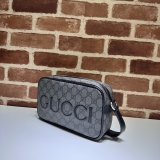 High Fashion Gucci 768391 Shoulder Grey and Black Best Quality Bag