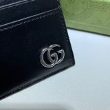 Gucci Best 657588 Best Quality GG Marmont card case in black leather