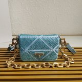 Prada Designer System Nappa Patchwork Shoulder 1BD329 Best Quality Bag