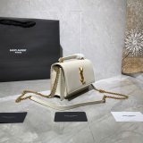 Best Quality YSL Sunset 19cm Pursesre Store Cream