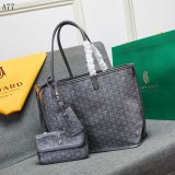 Best Quality Goyard Classic Chevron St. Louis PM Totes Dark grey Bags