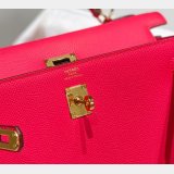 High Quality Best Quality Hermes Epsom Kelly 19/25/28CM Red Bag For Sale