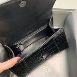 Balenciaga Best Quality Hourglass Small Top Handle Bag Black