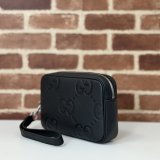Gucci Best Quality 1:1 Mirror Jumbo GG Pouch 802148 Black Handbag