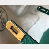 Hermes Mini Kelly Best Quality Army Green Handbag Epsom leather