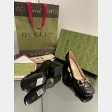 Pump Patent Heels Ballet Flat Horsebit Best Quality Gucci Shoes
