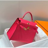 High Quality Best Quality Hermes Epsom Kelly 19/25/28CM Red Bag For Sale