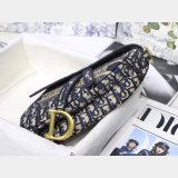Best Quality Saddle Bag Blue Dior Oblique Jacquard