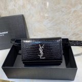 Best Quality black Saint Laurent YSL Monogram Logo Fanny Pack
