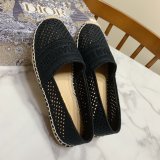 Perfect Dior Best Quality Openwork Embroidery Fisherman Shoes