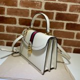 Gucci Black/Cream Ophidia small top handle Best Quality bag