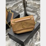 Saint Laurent 633158 Best Quality Designer NIKI Crinkled Vintage Leather