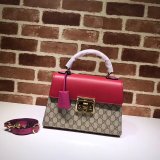 Gucci Best Quality 453188 GG Supreme Padlock Small Top Handle Bag