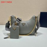 Best Quality Prada Handbags Cheap Highest Quality For Leather Hobo Re-Edition You