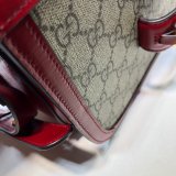 Gucci Best Quality GG Horsebit 1955 small shoulder 602204 red bag