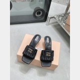 Perfect Luxury Best Quality Miu Miu high heel slippers Shoes