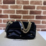 Black Velvet 443497 Gucci GG Marmont Matelassé Shilder Best Quality Bag