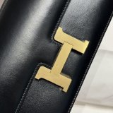 Mirror Hermes handmade Stiching Constance Elan Bag 24cm