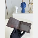 Louis Vuitton Men Best Quality M64002 Slender Wallet Monogram Eclipse Canvas
