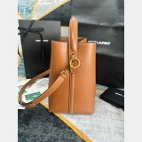 Le 37 In Shiny Leather Hobo Buckets 742828 Best Quality Saint Laurent Bag