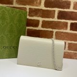 Top Luxury GG Gucci Best Quality 497985 Marmont leather mini Chain Wallets bag