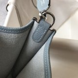 Hermes Best Quality Evelyne Mini TPM Taurillon Clemence blue lin