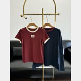Top Miu Miu Cotton jersey T-shirt