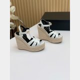 Saint Laurent Best Quality Espadrille Platform Wedge Sandals Heel Shoes
