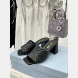 Best Quality Prada Quilted Leather Mules